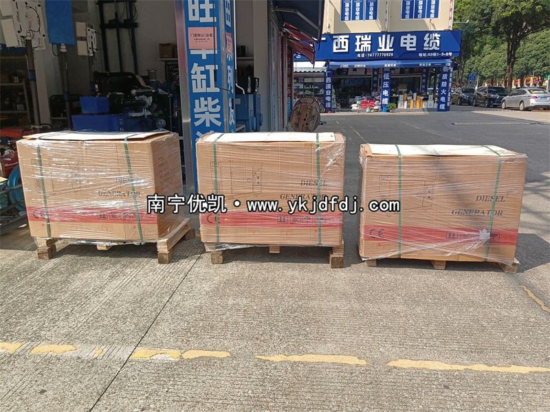 2025年10月20日，3臺(tái)低噪音8kw柴油發(fā)電機(jī)組裝車發(fā)貨河池羅城